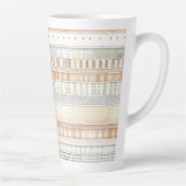 Neutrale Tinten Strepen Latte Mok (Rechts)
