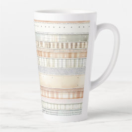 Neutrale Tinten Strepen Latte Mok