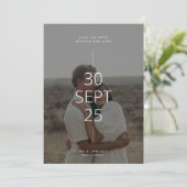 Neutrale Tones Save the Date Kaart (Staand voorkant)