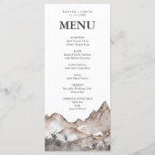 Neutrale Toon Berg Menu Kaart (Voorkant)
