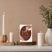 Neutrale Toon Bloemachtige Boho Save the Date Uitn Kaart