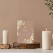 Neutrale Toon Boho Pampas Douche Uitnodiging