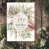 Neutrale Toon Boho Pampas Geslacht Onthulling Uitn Kaart