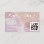 Neutrale toon minimalistische QR Code Professional Visitekaartje (Achterkant)