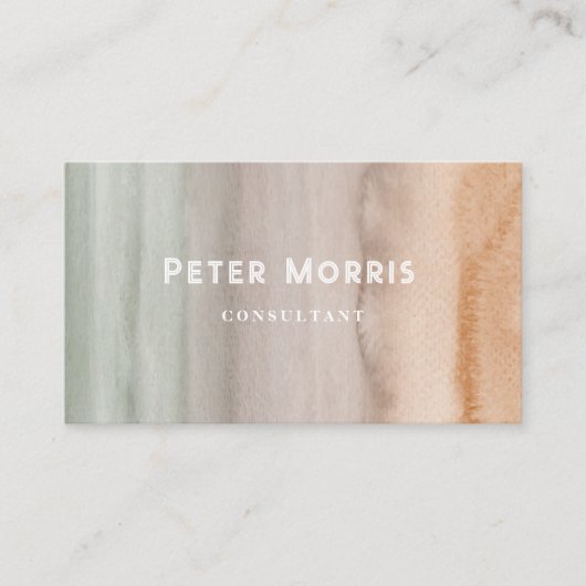 Neutrale toon minimalistische QR Code Professional Visitekaartje (Voorkant)