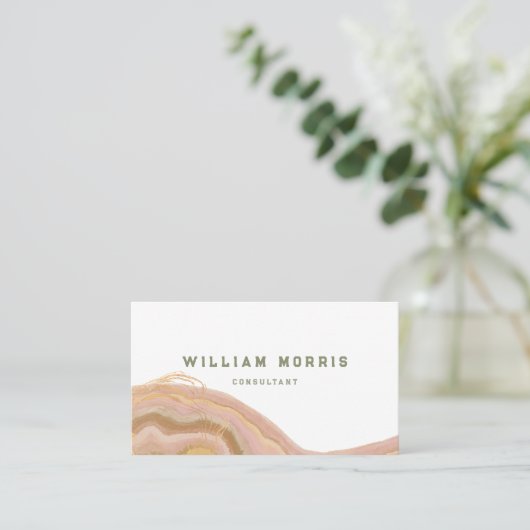 Neutrale toon minimalistische QR Code Professional Visitekaartje (Staand voorkant)