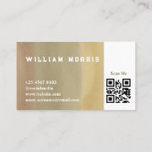 Neutrale toon minimalistische QR Code Professional Visitekaartje (Achterkant)