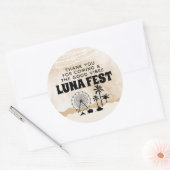 Neutrale toon Muziek Festival Dankuwel Ronde Sticker (Envelop)