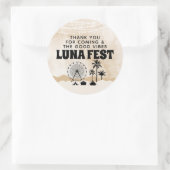 Neutrale toon Muziek Festival Dankuwel Ronde Sticker (Tas)