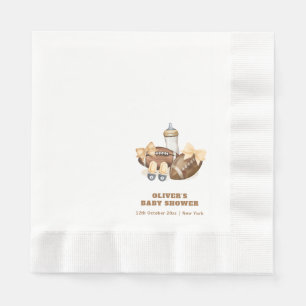 Neutrale Touchdown Voetbal Jongen Baby Shower Servet