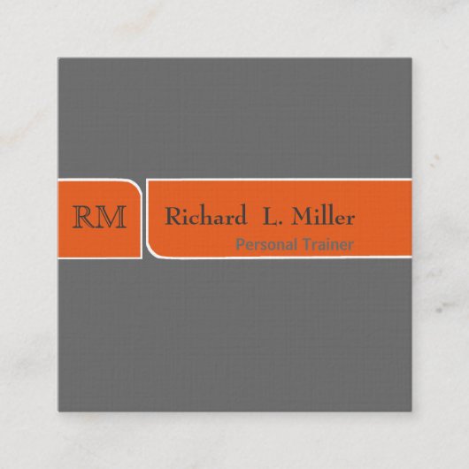 Neutrale Trendy Plain Modern Broken Band Minimalis Vierkante Visitekaartje (Voorkant)