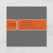 Neutrale Trendy Plain Modern Broken Band Minimalis Vierkante Visitekaartje (Achterkant)