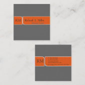 Neutrale Trendy Plain Modern Broken Band Minimalis Vierkante Visitekaartje (Voorkant / Achterkant)