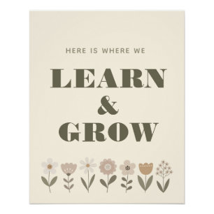 Neutrale Trendy Schoolposter Homeschool Kamer Perfect Poster