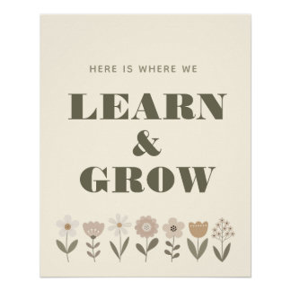 Neutrale Trendy Schoolposter | Homeschool Kamer  Perfect Poster