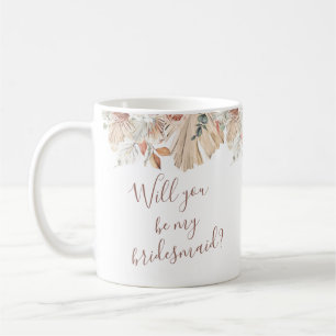 Neutrale Tropische Bloemige Wil je mijn Bruidsmeis Koffiemok