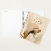Neutrale Tropische Mode Vrouw Minimalistisch Planner (Display)