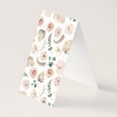 Neutrale tropische Waterverf Palm Floral Wedding Kaart (Achterkant)