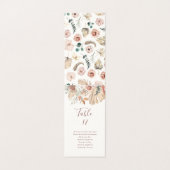 Neutrale tropische Waterverf Palm Floral Wedding Kaart (Buitenkant ongevouwen)