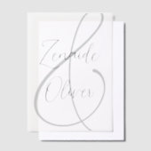 Neutrale Trouwnamen Uitnodiging Vellum Overlay (Offset)