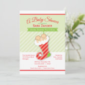 Neutrale tweelingen  | Uitnodiging voor winterBaby (Staand voorkant)