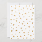 Neutrale Twinkle Baby Sprinkle gouden ster-uitnodi Kaart (Achterkant)