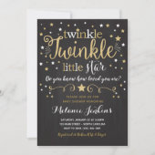 Neutrale Twinkle Little Star Baby shower Invitatio Kaart (Voorkant)