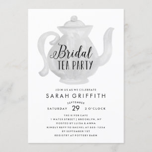 Neutrale uitnodiging van Mod Vrijgezellenfeest Tea