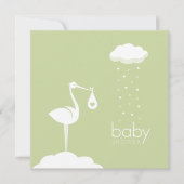 Neutrale uitnodiging voor levering van Baby shower (Voorkant)