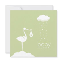 Neutrale uitnodiging voor levering van Baby shower