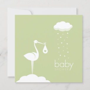 Neutrale uitnodiging voor levering van Baby shower