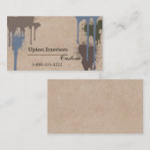 Neutrale verf-Spletters en bruin papier Visitekaartje (Voorkant / Achterkant)