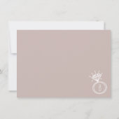 Neutrale Verloving Ring Photo Save the Date Kaart (Achterkant)