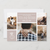 Neutrale Verloving Ring Photo Save the Date Kaart (Voorkant)