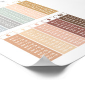 Neutrale Vermenigvuldigingstabel Klaslokaal Decor Poster (Hoek)