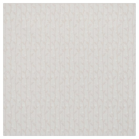 Neutrale verticale bloemstreep beige en wit stof (Swatch)