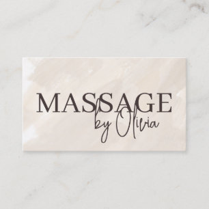 Neutrale Visitekaart van Massagetherapeut Visitekaartje