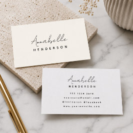 Neutrale Visitekaartjes | Minimalistische Elegante