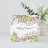 Neutrale Vloertuinplein bruiloft DIY Aangepast Kaart (Staand voorkant)