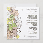 Neutrale Vloertuinplein bruiloft DIY Aangepast Kaart (Achterkant)