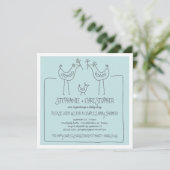 Neutrale vogels Modern Family Couple Boy Baby show Kaart (Staand voorkant)