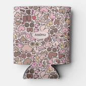 Neutrale vrouw borstpatroon blikjeskoeler (Voorkant)