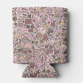 Neutrale vrouw borstpatroon blikjeskoeler (Achterkant)