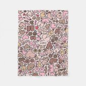 Neutrale vrouw borstpatroon fleece deken (Voorkant)