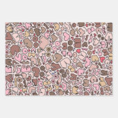 Neutrale vrouw borstpatroon inpakpapier vel (Voorkant 3)