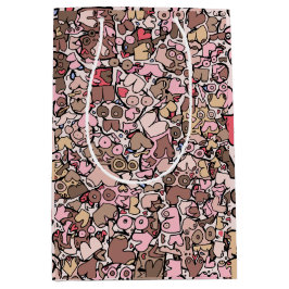 Neutrale vrouw borstpatroon medium cadeauzakje