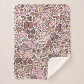 Neutrale vrouw borstpatroon sherpa deken (Voorkant)