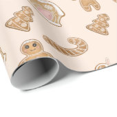 Neutrale warme kleuren, suikerkoekjes cadeaupapier (Rol Hoek)