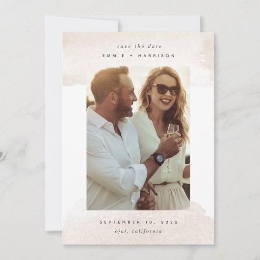 Neutrale was | Verticale foto Save The Date (Voorkant)