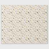 Neutrale Washi Tape Kerstboom Clip Art Cadeaupapier (Vlak)